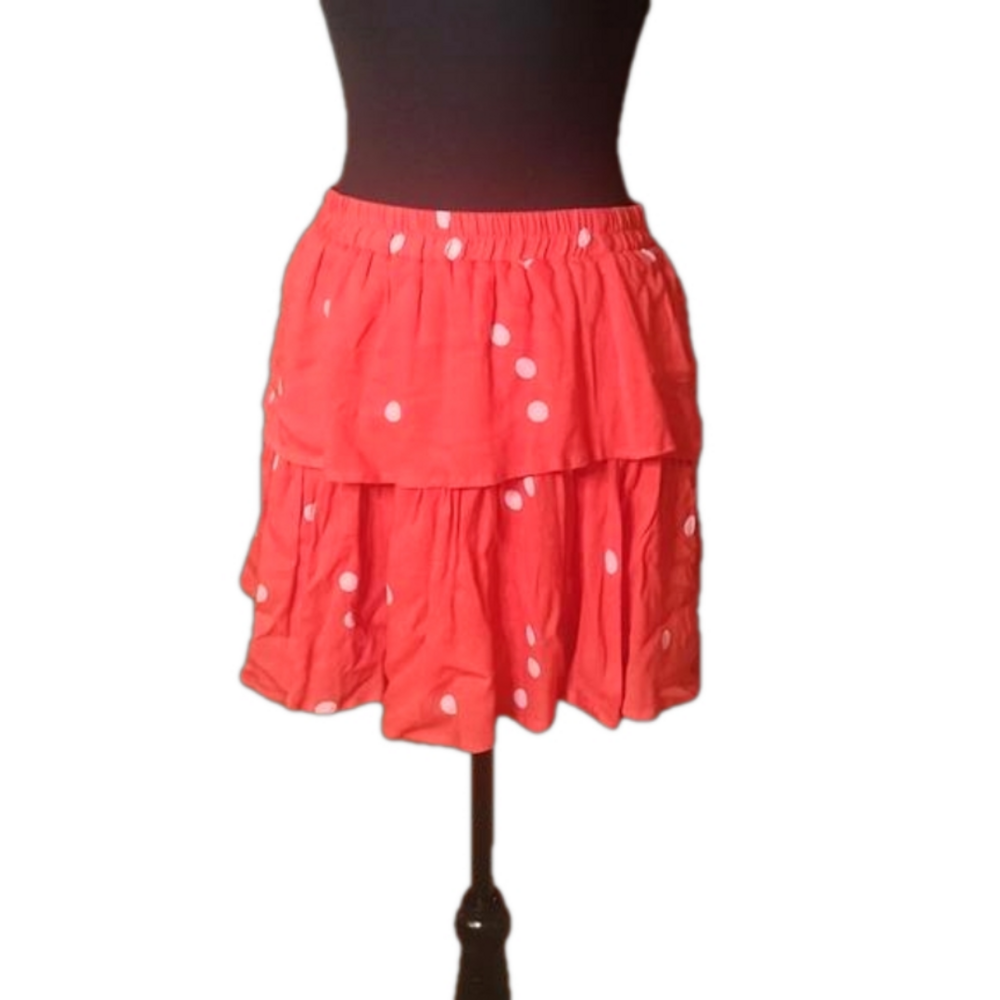 BTFL -life NWT red polkadot tiered skirt, small